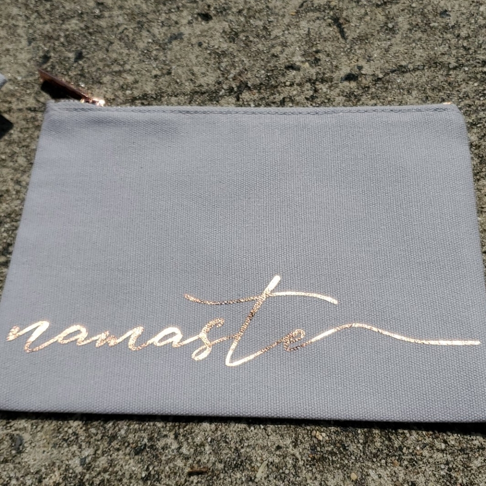 Monogram namaste makeup or pouch